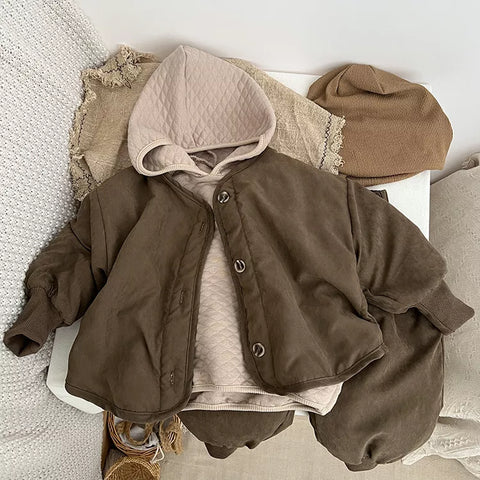 Unisex Boxy Corduroy Sherpa Lined Jacket