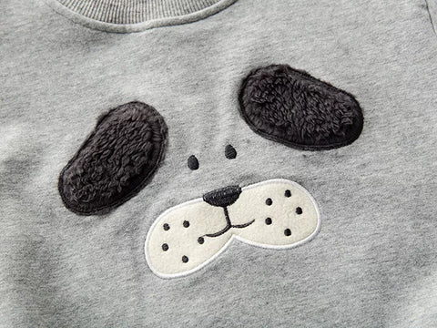 2 Pc Baby Puppy Dog Bodysuit w/Stocking Set