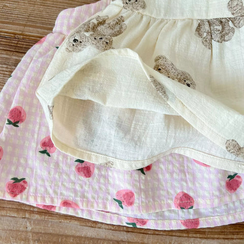 2 Pc Baby Girl Cotton Cami Print & Shorts Set