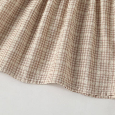 Baby Girl Plaid Peplum Shirt & Shorts Set