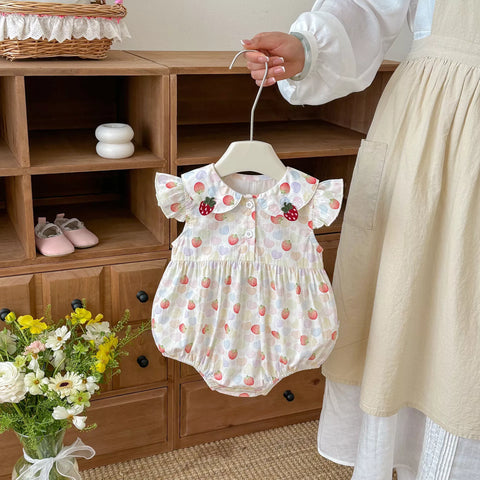 Baby Girl Summer Strawberry Bodysuit