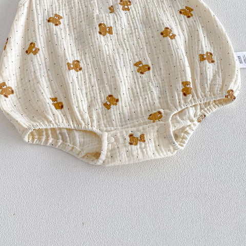 2 Baby Girl Teddy Bear Bodysuit w/ Bonnet Hat
