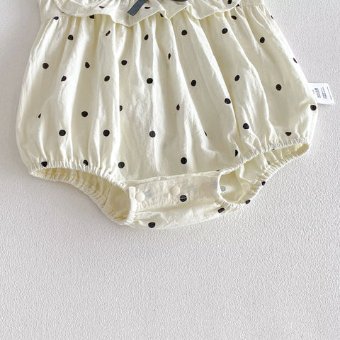 Baby Girl Square Ruffle Bib Bodysuit