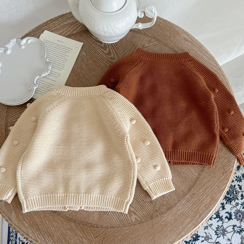 Baby Girl Pom Pom Cardigan