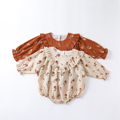 Baby Girl Vintage Flower Bodysuit