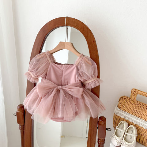 Baby Girl Bubble Sleeve Tulle Dress