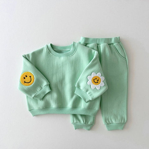 2 Pc Happy Sunflower Sweat Suit