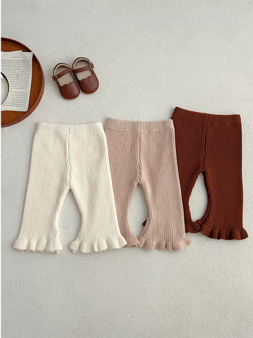 Baby Girl Ruffle Hem Sweater Pants