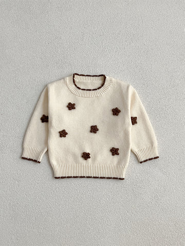 Baby Girl Autumn Flower Sweater