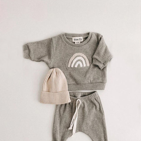 Baby Rainbow Sun Sweat Suit