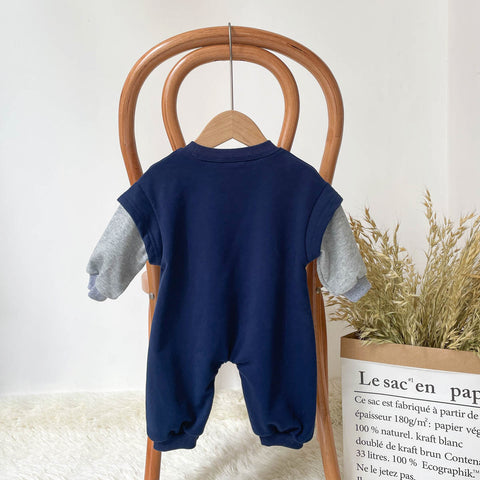 Baby Boy Happy Face Romper