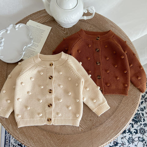 Baby Girl Pom Pom Cardigan