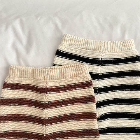 Girl Stripe Knit Sweater with Pants