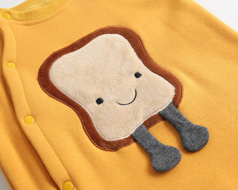 Baby Cute Food Button Romper