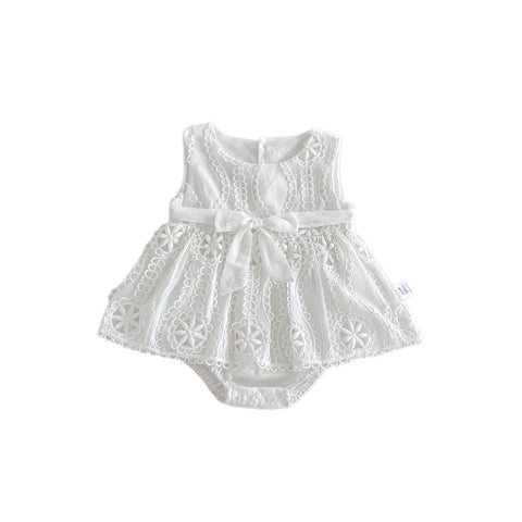 Baby Girl Hollow Lace Bodysuit Dress