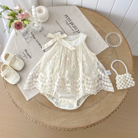 Baby Girl Halter Lace Swing Dress