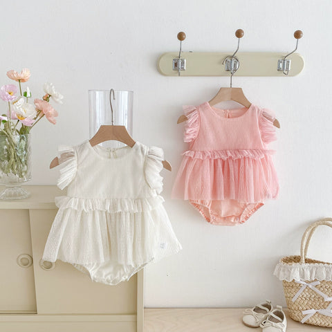 Baby Girl Ruffle Tulle Bodysuit Dress