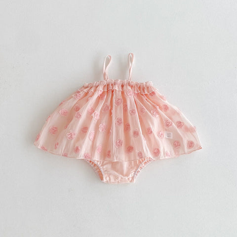 Baby Girl Rosette Cami Bodysuit Dress