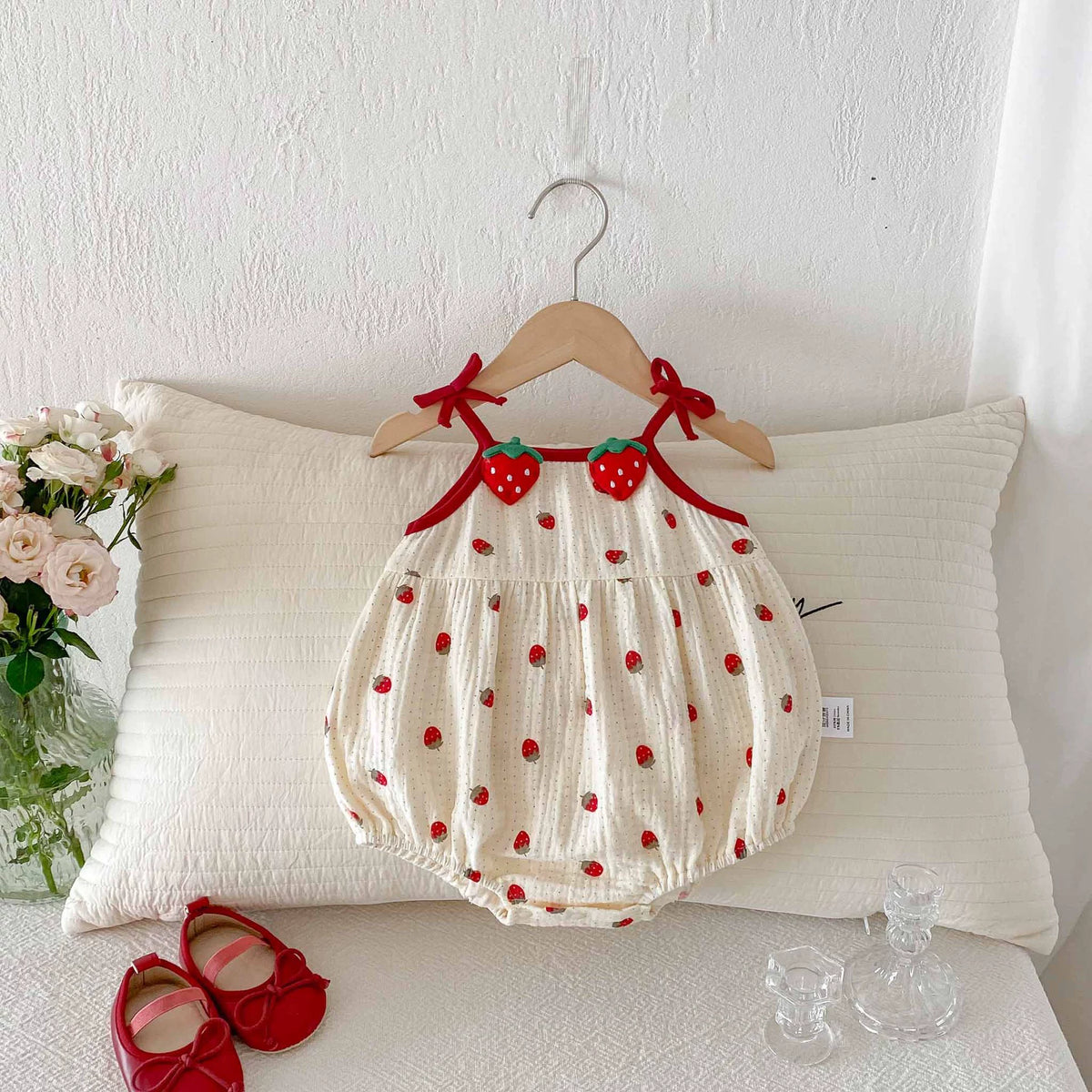 Baby Girl Strawberry Cami Bodysuit