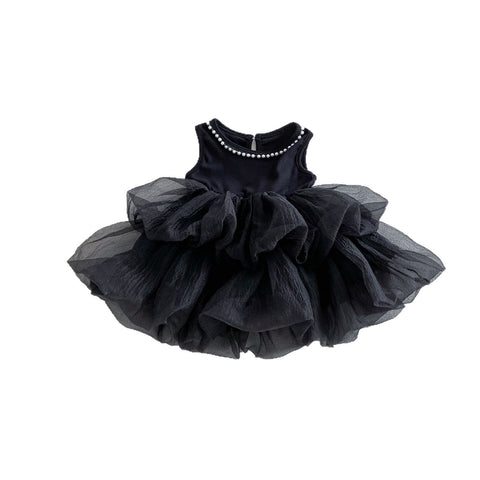 Baby Girl Pearl Trim Bubble Dress