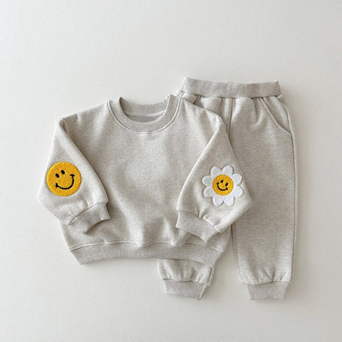 2 Pc Happy Sunflower Sweat Suit