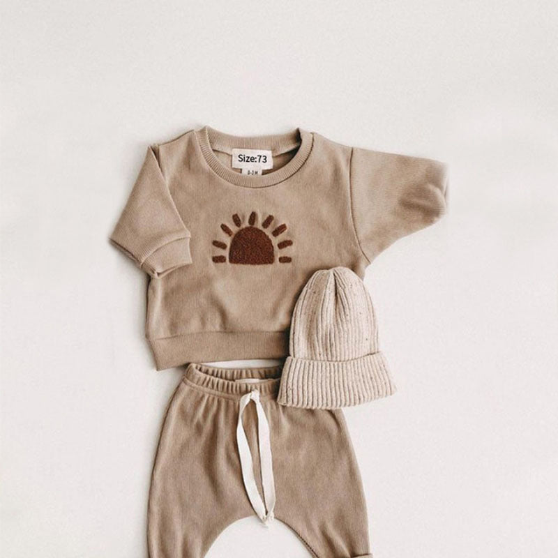 Baby Rainbow Sun Sweat Suit