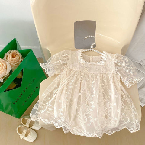 Baby Girl Lace Romantic Sheer Bodysuit