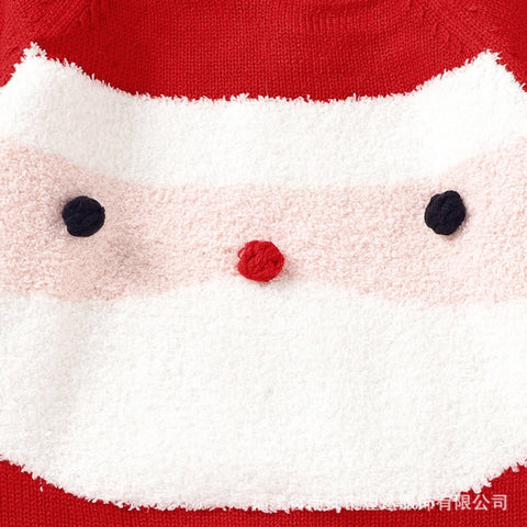 Baby Knit Red Santa Romper