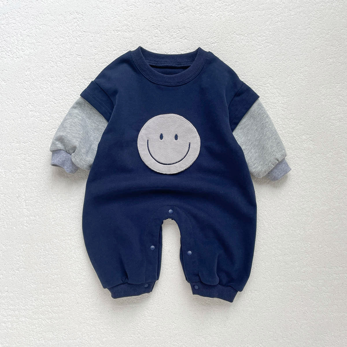 Baby Boy Happy Face Romper