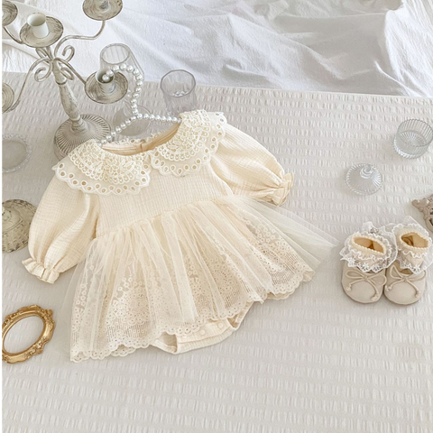 Baby Girl Lace Collar Romantic Dress