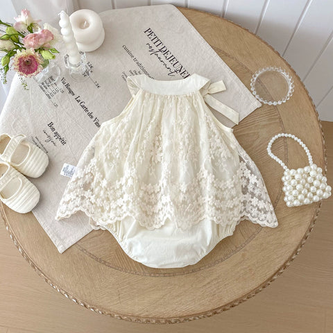 Baby Girl Halter Lace Swing Dress