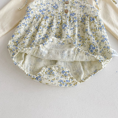 Baby Girl Mock Neck Shirt & Floral Bodysuit