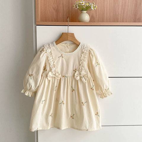 Girls Daisy Flower Bodysuit Dress