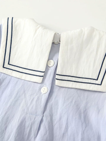 Baby Boy Preppy Tie Sailor Collar Bodysuit