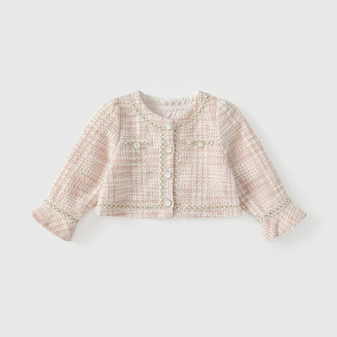 2 Pc Baby Girl Tweed Jacket and Dress Set