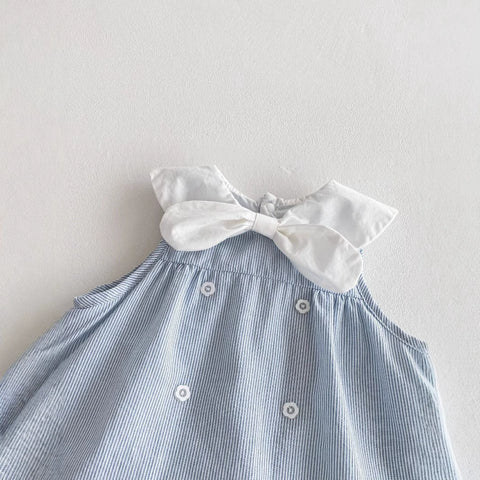Baby Girl Bow Tie Stripe Swing Dress