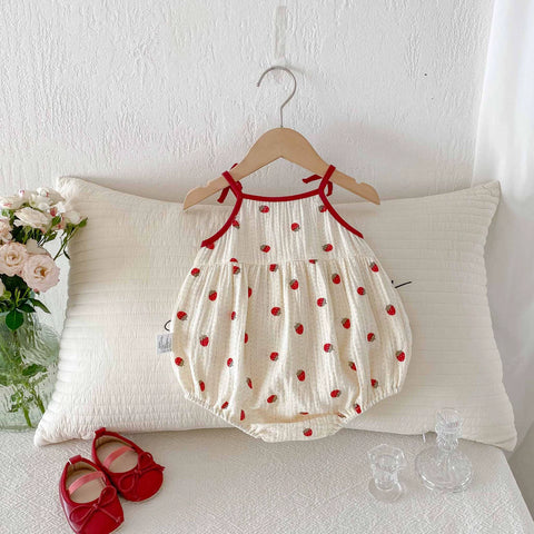 Baby Girl Strawberry Cami Bodysuit