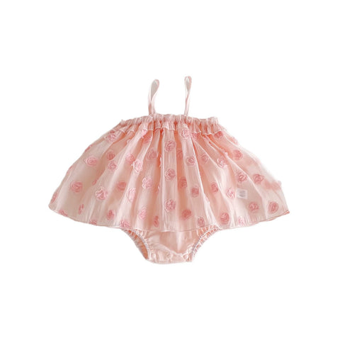 Baby Girl Rosette Cami Bodysuit Dress