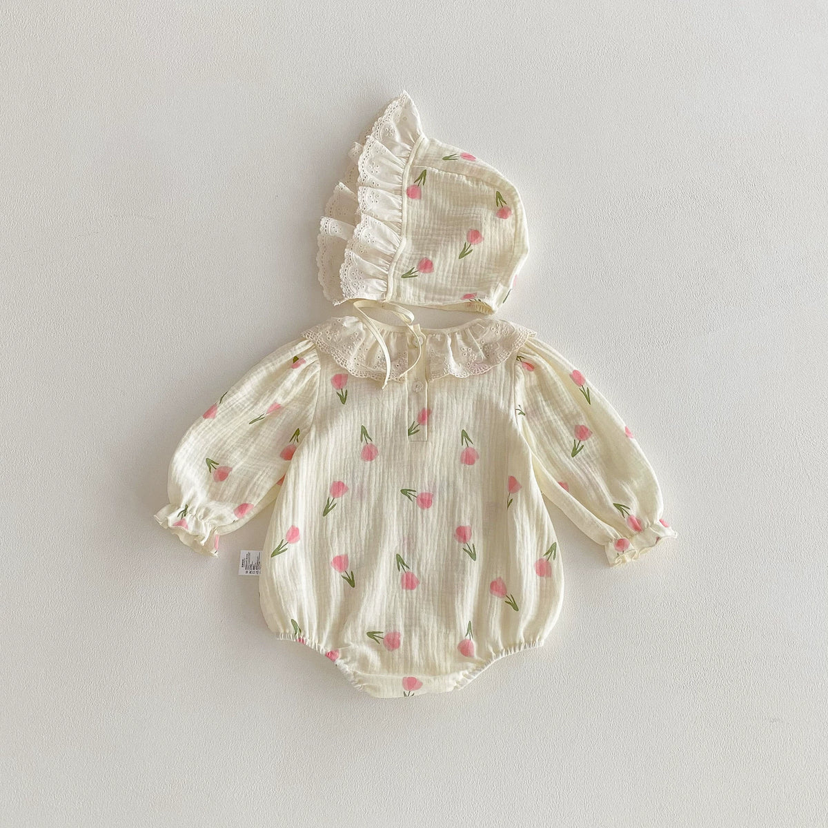 2 Pc Baby Girl Tulip Bodysuit with Bonnet
