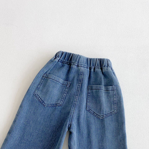 Toddler Girls Lace Hem Jeans