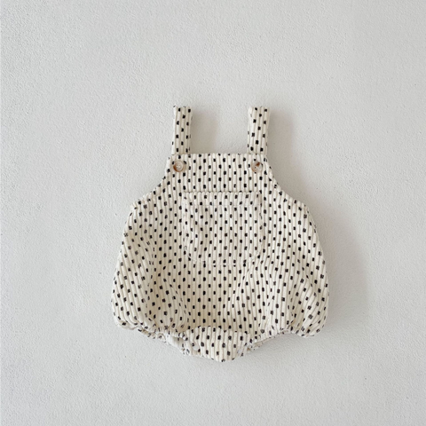 Baby Corduroy Print Overall Bodysuit