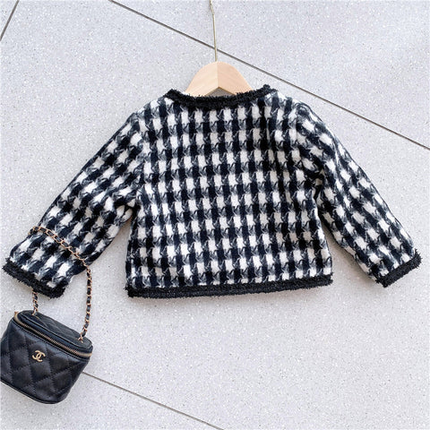 2 Pc Girls Tweed Jacket and Skirt Set