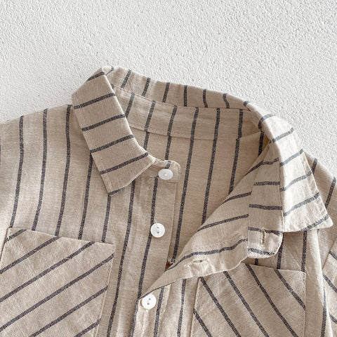 Baby Boy Stripe Shirt and Shorts Set