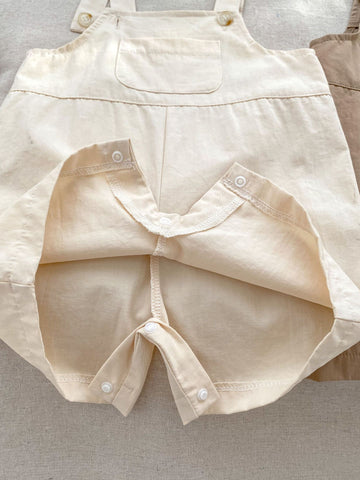 Baby Boy Cotton Overall Shorts