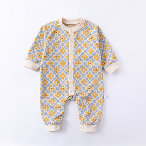 Baby Girl Wallpaper Flower Knit Romper