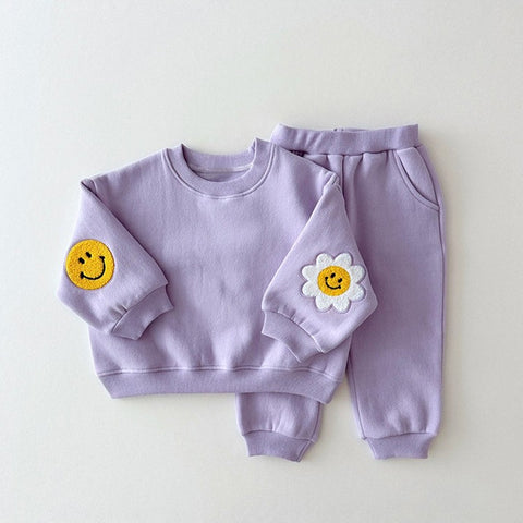 2 Pc Happy Sunflower Sweat Suit