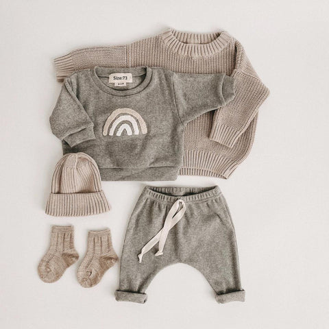 Baby Rainbow Sun Sweat Suit