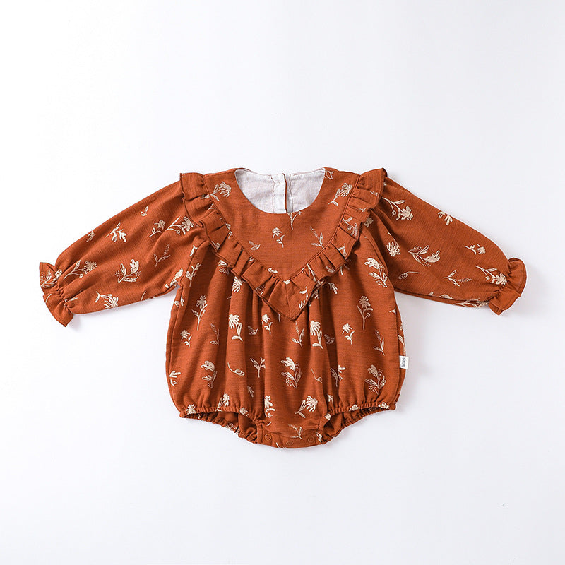 Baby Girl Vintage Flower Bodysuit