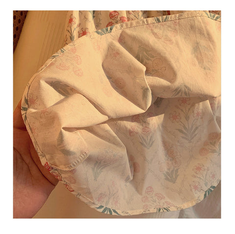 Girls Vintage Wall Paper Print Collar Dress
