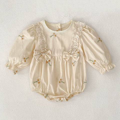 Girls Daisy Flower Bodysuit Dress